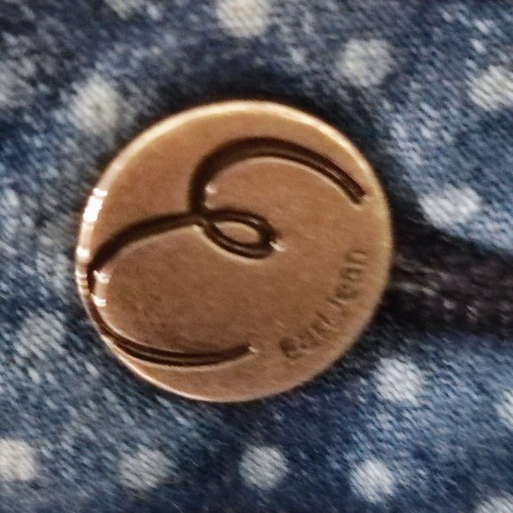 Earl polka dot denim jeans stretchy skinny ankle woman's size 6 - Picture 8 of 10